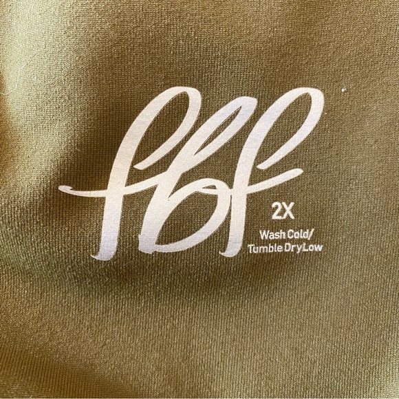 FBF Body Leggings 2X Plus Size High Waisted Olive Green Curvy Friendly - Picture 4 of 10